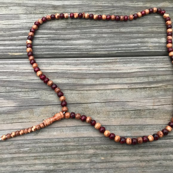 Handmade Pray Bead Muslim Prayer Tasbeeh Real Wood - Picture 6 of 6